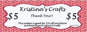 Kristins's Crafts giveaway