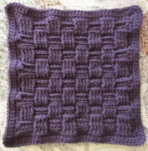12. Basket Weave Afghan Square Crochet Pattern