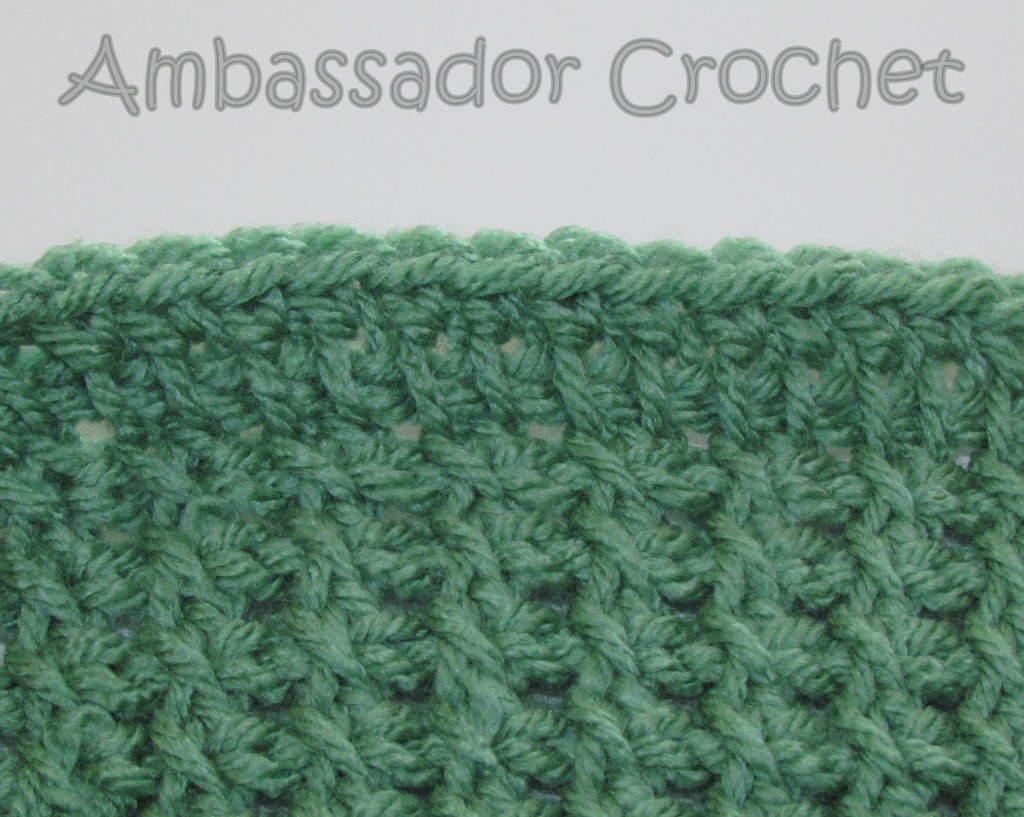 Tunisian Sampler Scarf CAL Finishing Row Ambassador Crochet