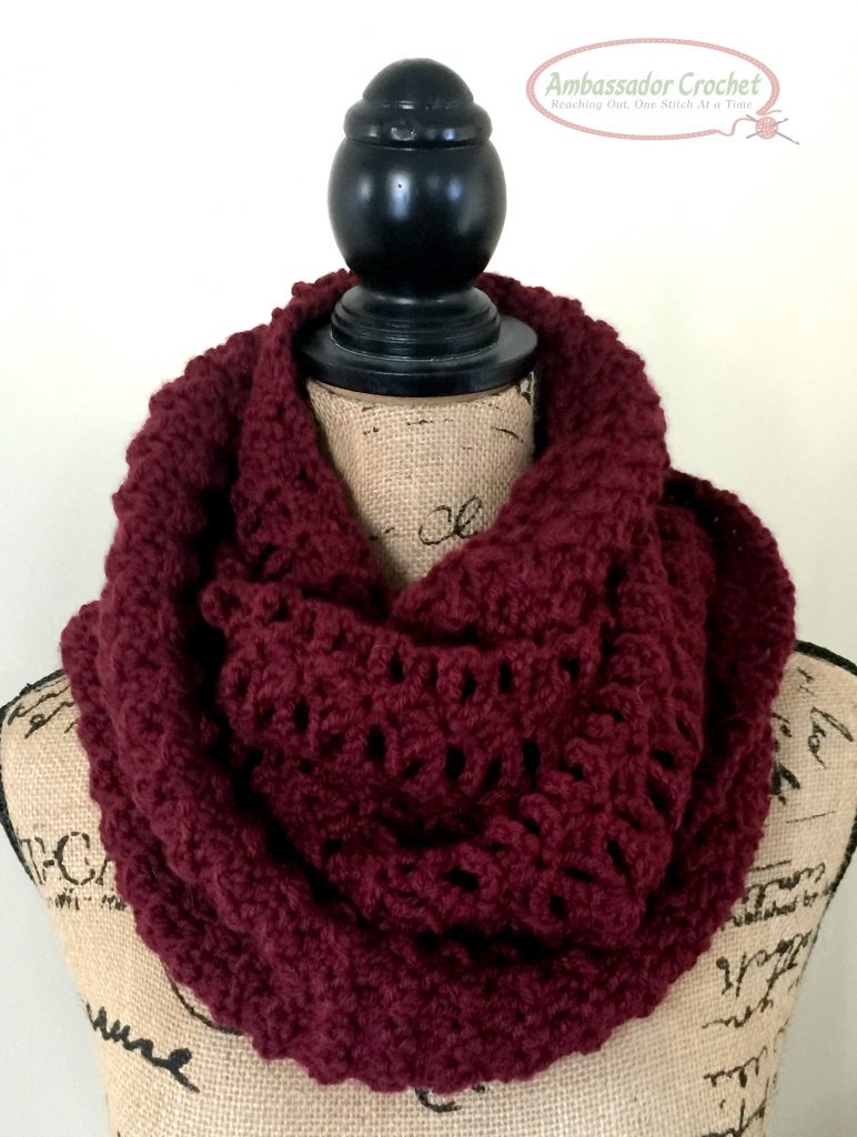 Double Feature Infinity scarf is 2 separate stitch combos - combined to add texture and depth to your scarf. There's also the option of separating the 2 and making 2 separate cowls. - Pattern by Ambassador Crochet - $3.50