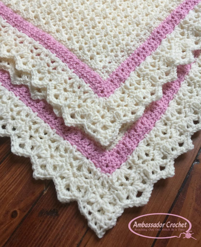 Ava Grace baby blanket crochet pattern by Ambassador Crochet.