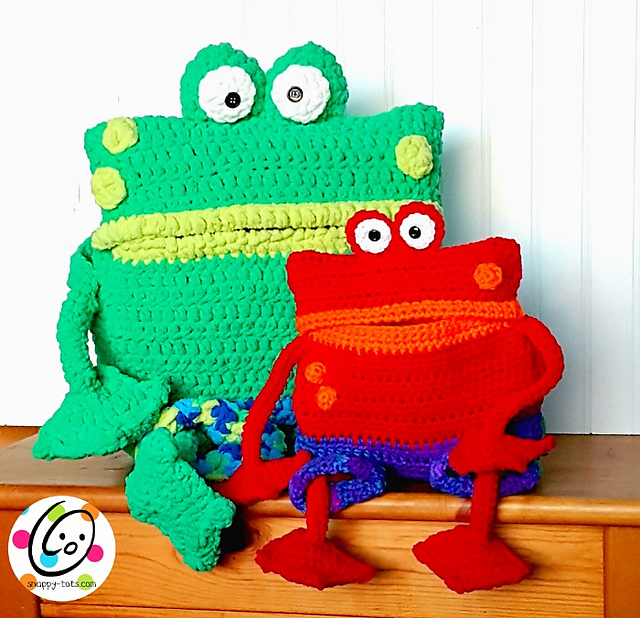 Froggy Friends Backpack by Snappy Tots.