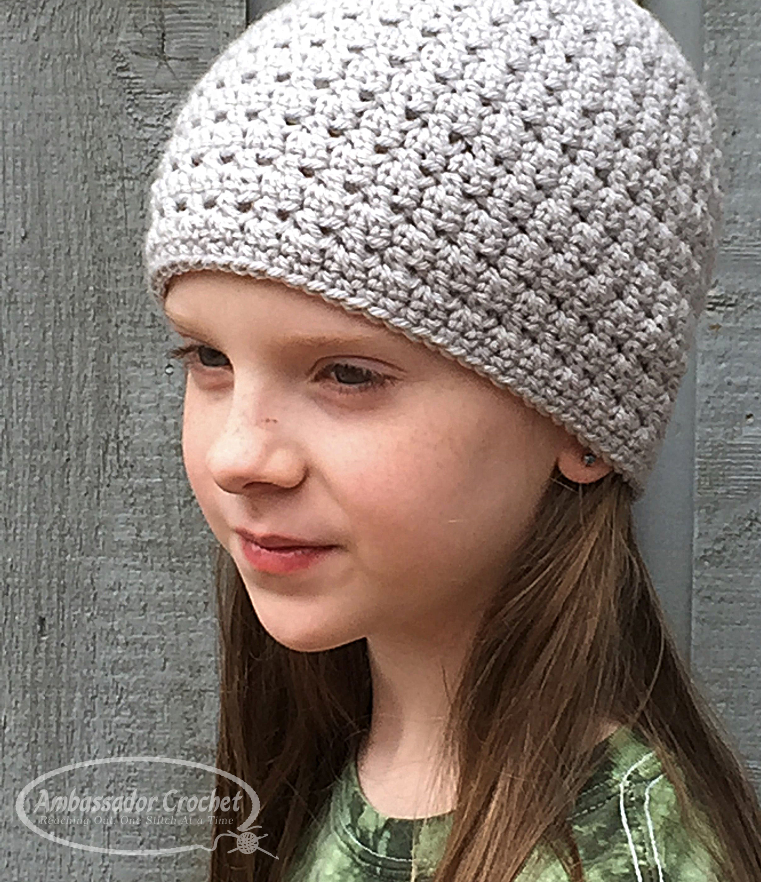 Hope Lives chemo hat - crochet pattern by Ambassador Crochet