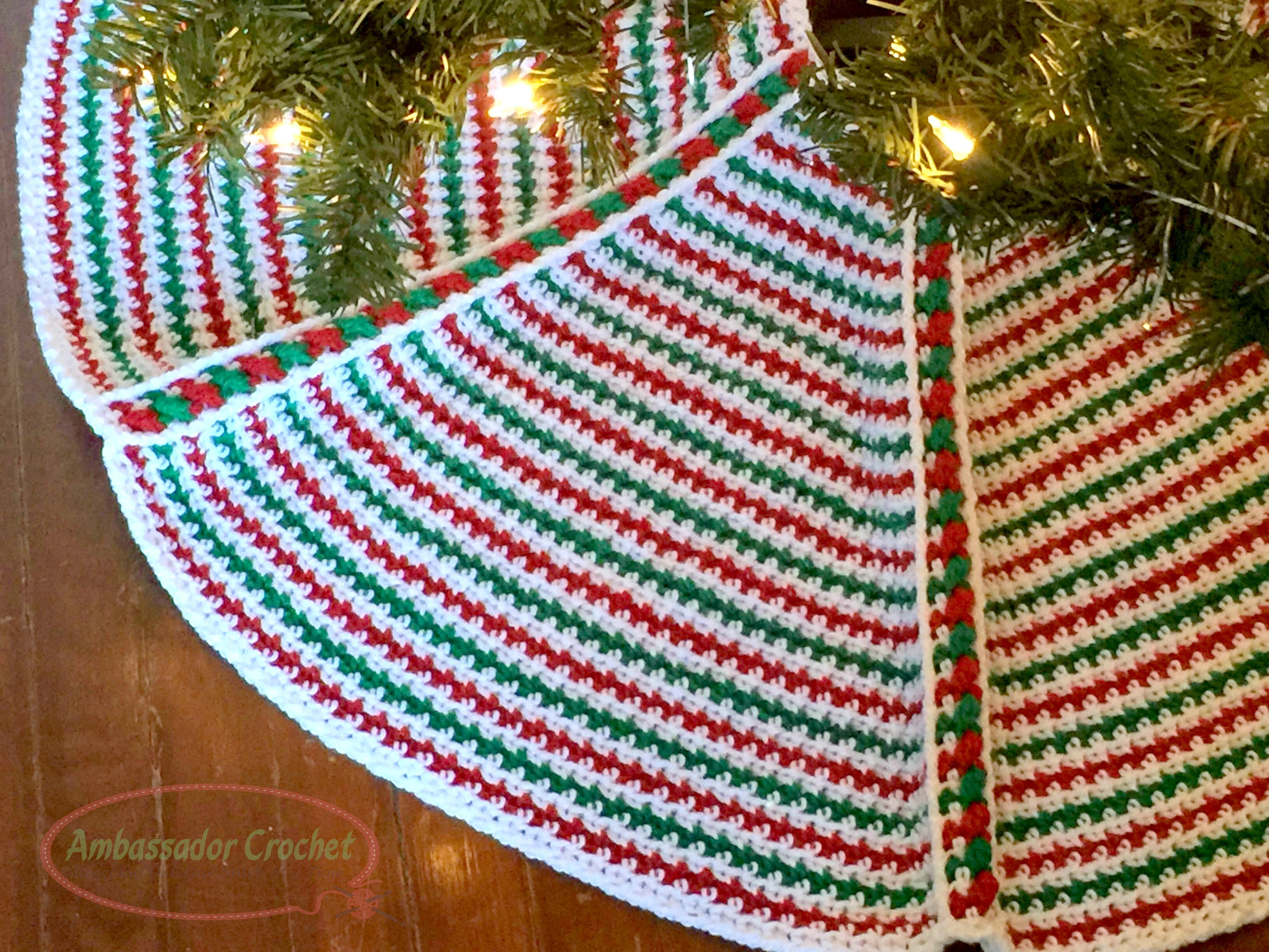 Holiday Magic Christmas Tree Skirt crochet pattern by Ambassador Crochet