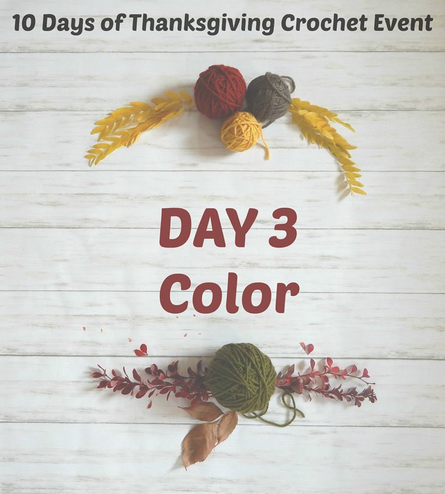 Thankful for color - Day 3 of the 10 Days of Thanksgiving crochet event.