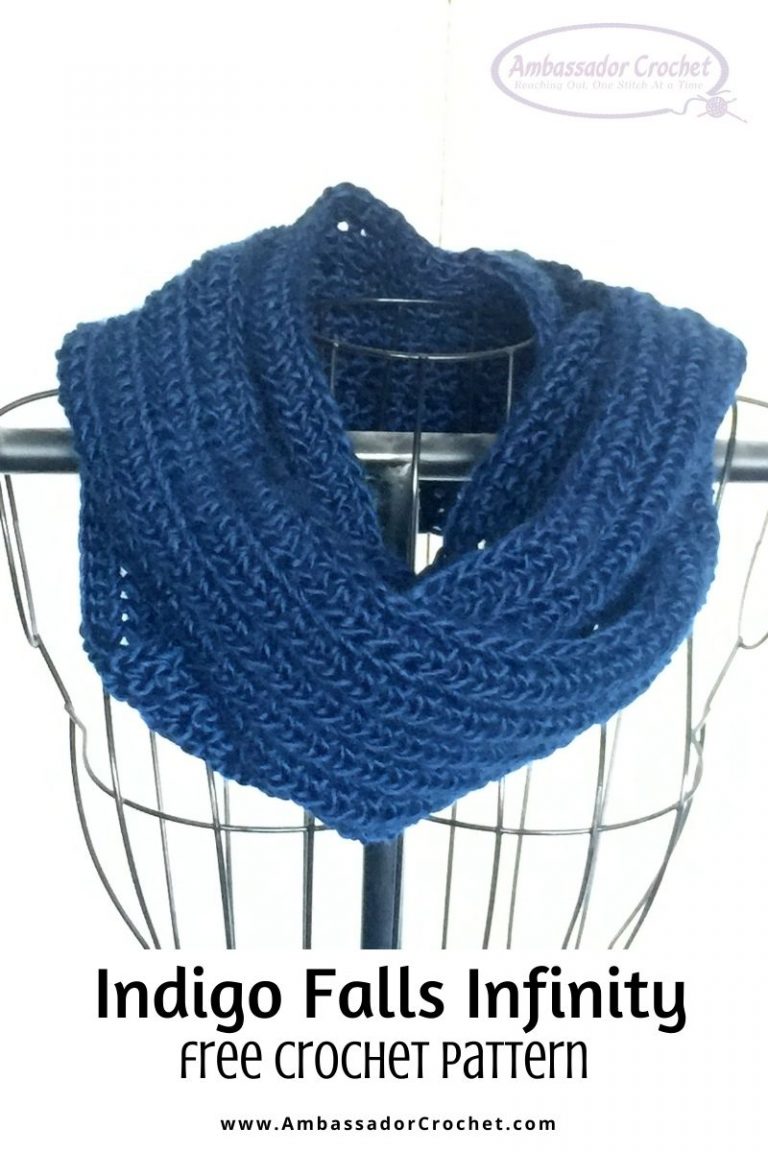 Indigo Falls Infinity Free Crochet Pattern Ambassador Crochet