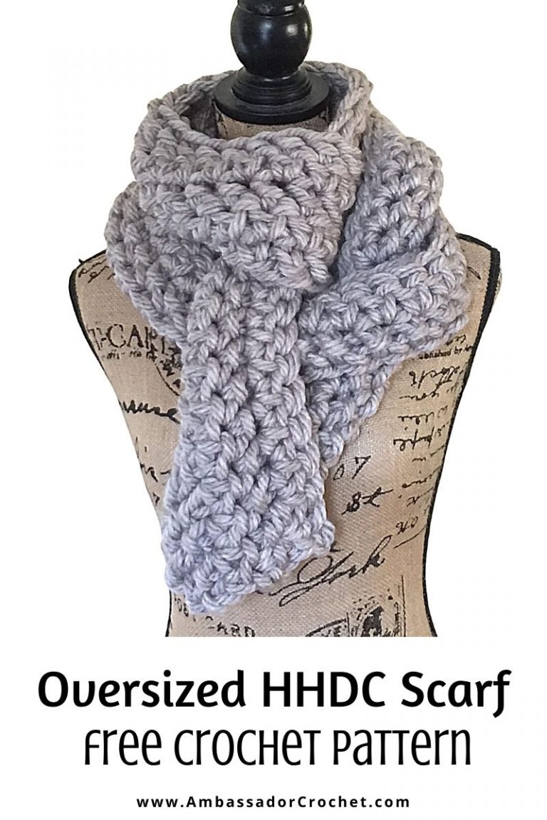 Oversized HHDC Scarf Free Crochet Pattern Ambassador Crochet