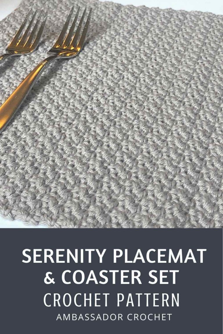 Serenity Placemat & Coaster Set Crochet Pattern Ambassador Crochet