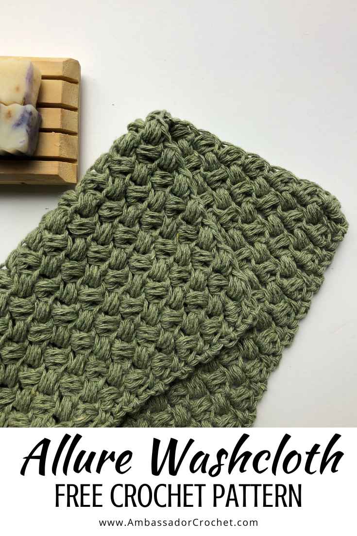 green textured washcloth with a bar of soap