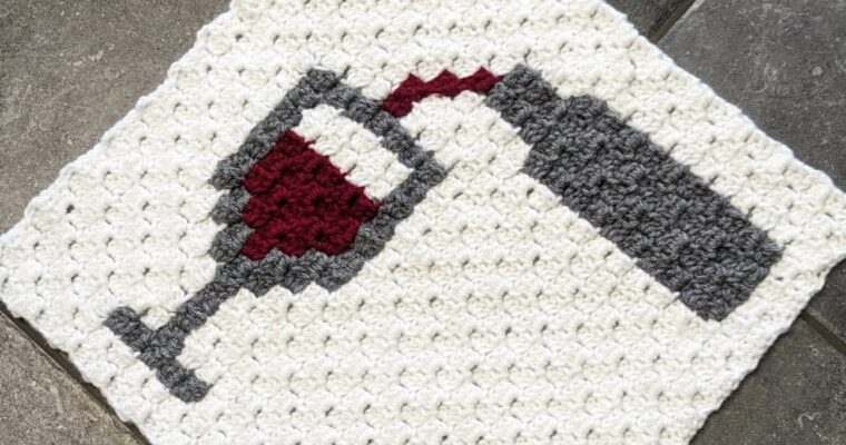 National Wine Day Square – Free Crochet Pattern