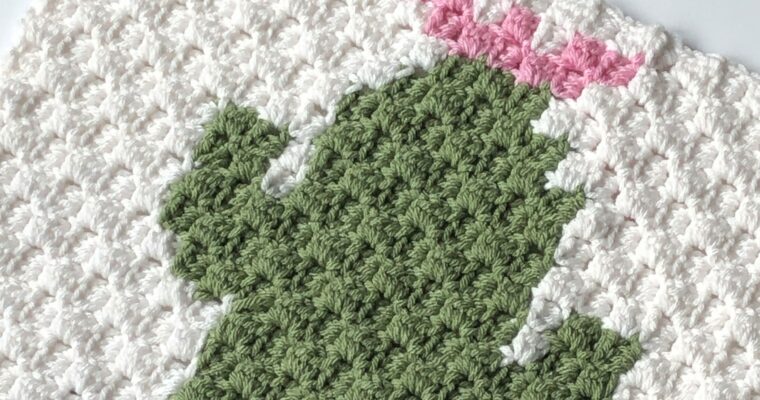 Saguaro Cactus Blanket Square – Free Crochet Pattern