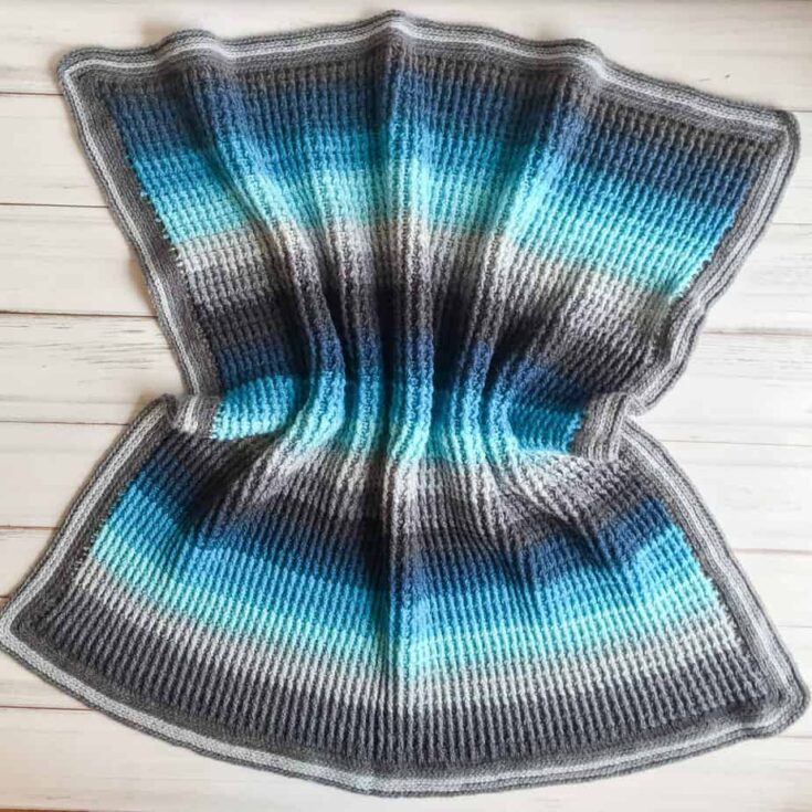 Image for Easy Crochet Baby Blanket free crochet pattern modern and textured!