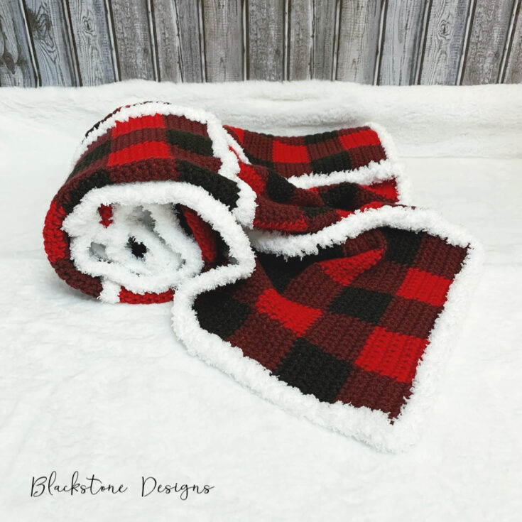 Image for How to Make a Buffalo Check Plaid Blanket – Free Crochet Pattern