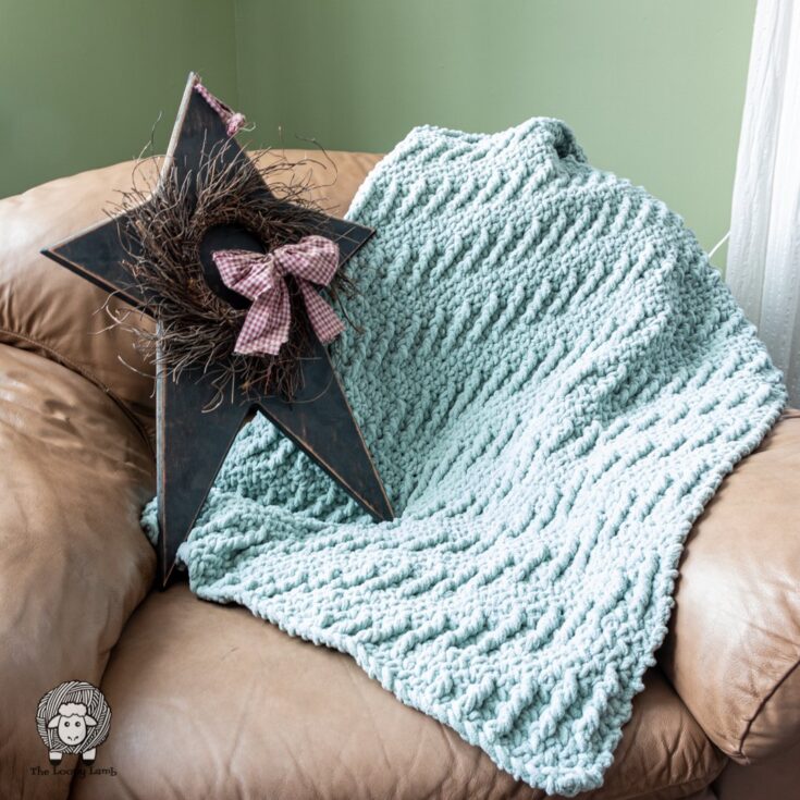 Image for Super Chunky Crochet Blanket Pattern – The Popping Posts Throw Blanket