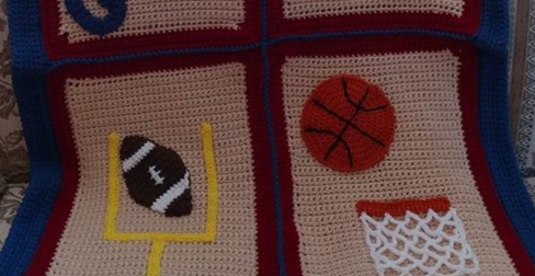 Sports Fan Crochet Blanket & Hat Pattern