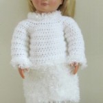 Snow Day Doll sweater & skirt by Ambassador Crochet - $2.95